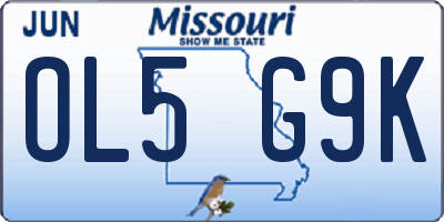 MO license plate OL5G9K