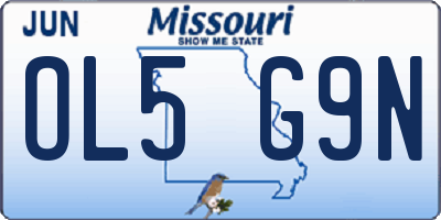 MO license plate OL5G9N