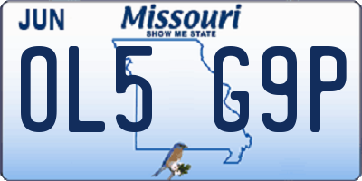 MO license plate OL5G9P