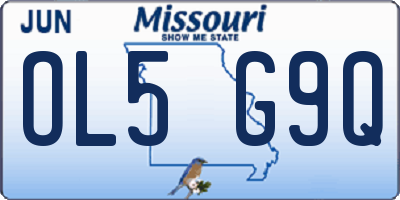 MO license plate OL5G9Q