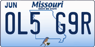 MO license plate OL5G9R