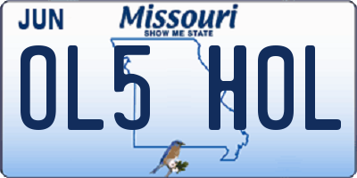 MO license plate OL5H0L
