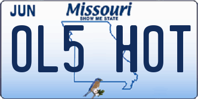 MO license plate OL5H0T