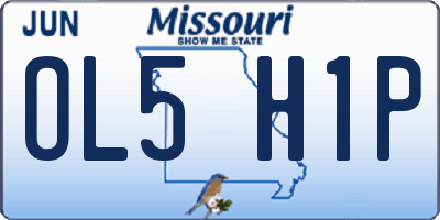 MO license plate OL5H1P