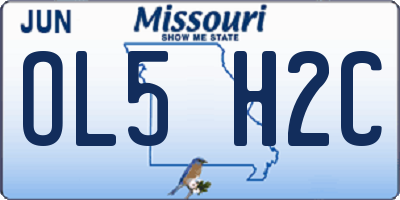 MO license plate OL5H2C