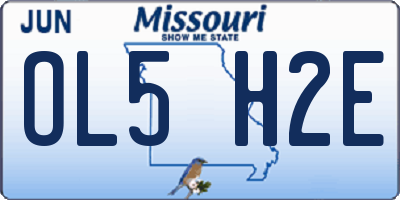 MO license plate OL5H2E