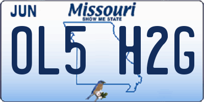 MO license plate OL5H2G