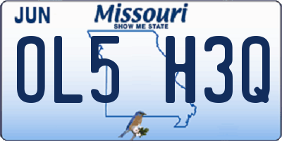 MO license plate OL5H3Q