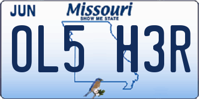MO license plate OL5H3R