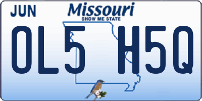 MO license plate OL5H5Q