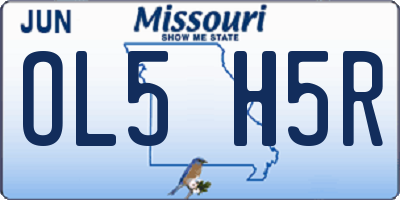 MO license plate OL5H5R
