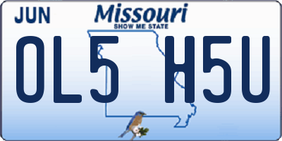 MO license plate OL5H5U