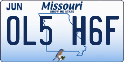 MO license plate OL5H6F