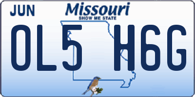 MO license plate OL5H6G