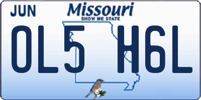 MO license plate OL5H6L
