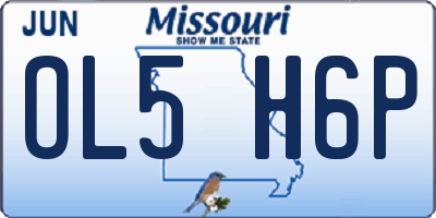 MO license plate OL5H6P