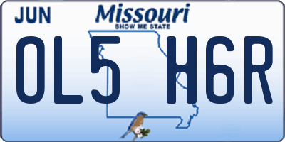 MO license plate OL5H6R