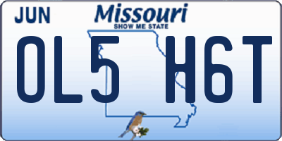 MO license plate OL5H6T
