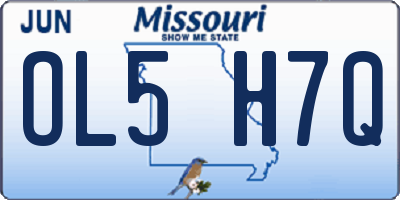 MO license plate OL5H7Q