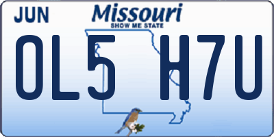 MO license plate OL5H7U