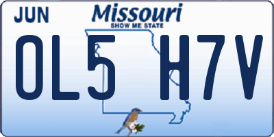 MO license plate OL5H7V