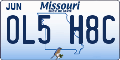 MO license plate OL5H8C