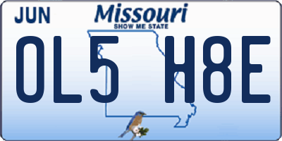 MO license plate OL5H8E