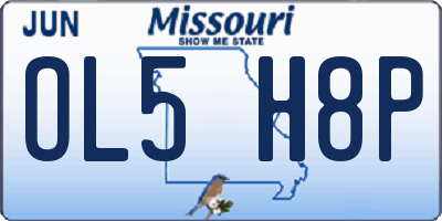 MO license plate OL5H8P