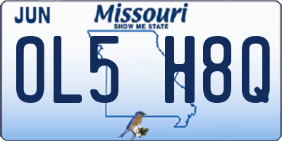 MO license plate OL5H8Q