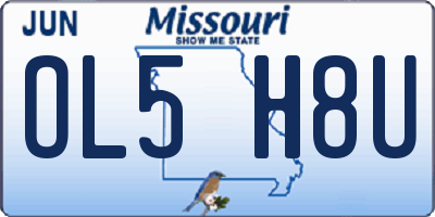 MO license plate OL5H8U