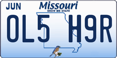 MO license plate OL5H9R