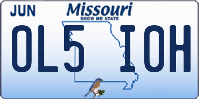 MO license plate OL5I0H