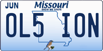 MO license plate OL5I0N