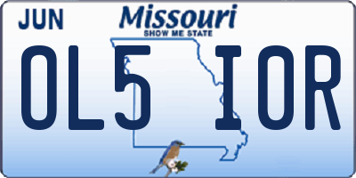 MO license plate OL5I0R