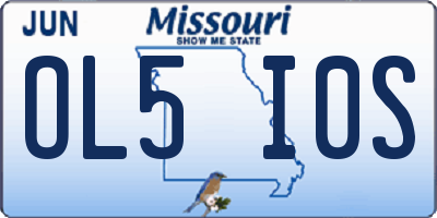 MO license plate OL5I0S