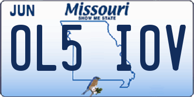 MO license plate OL5I0V