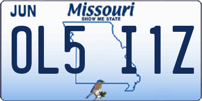 MO license plate OL5I1Z
