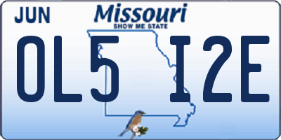 MO license plate OL5I2E