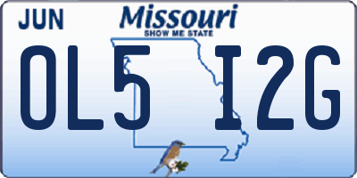 MO license plate OL5I2G