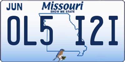 MO license plate OL5I2I