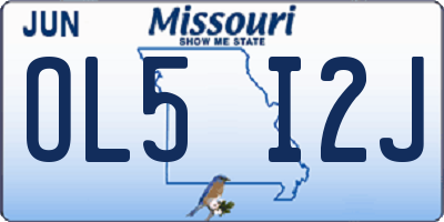 MO license plate OL5I2J