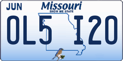 MO license plate OL5I2O