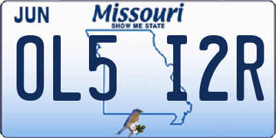 MO license plate OL5I2R