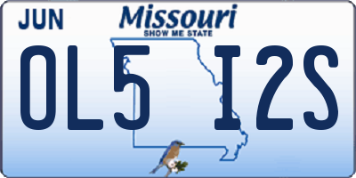 MO license plate OL5I2S