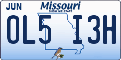 MO license plate OL5I3H