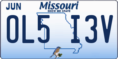 MO license plate OL5I3V