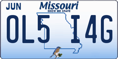 MO license plate OL5I4G