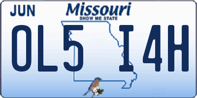 MO license plate OL5I4H
