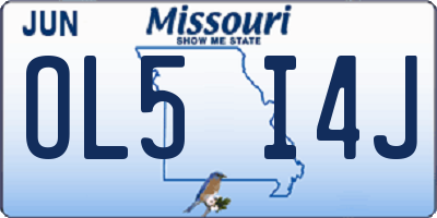 MO license plate OL5I4J