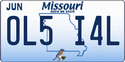 MO license plate OL5I4L
